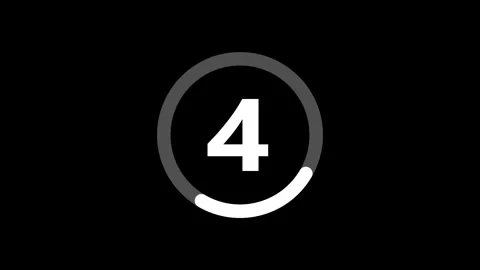 Countdown timer shows numbers from nine to zero. Vidéo 332140351