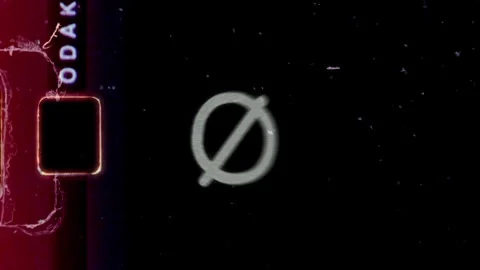 Countdown timer with square frame and scratches on black background Stock Footage 314211675