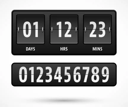 Countdown timer template Illustrazione stock