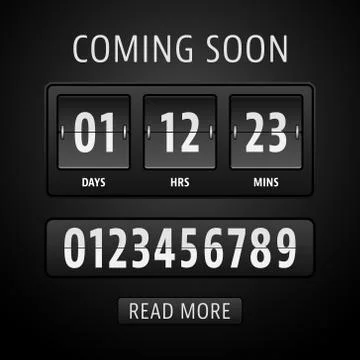 Countdown timer template Stock Illustration