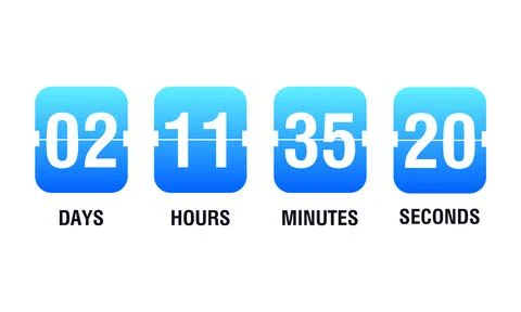 Countdown timer vector clock counter. Clock counter. Flip business scoreboard イラスト素材