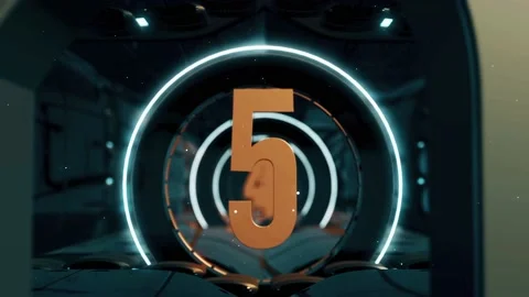 Countdown Tunnel in a 3D animation Stock Footage 239018779
