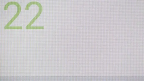 Countdown from twenty-fourth second to zero in green digits on a white scree 库存影片 121470330