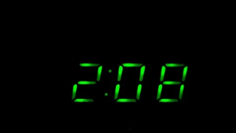 Countdown with two minutes on an electronic clock Vidéo 82365929