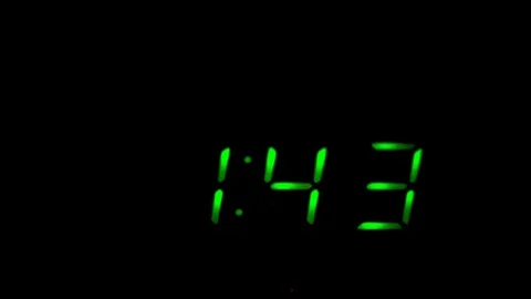 Countdown from two minutes on an electronic clock Stock Footage 82371037