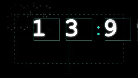 Countdown Typographic Grid Kinetic Typography Motion Loop Stock Footage 334593940