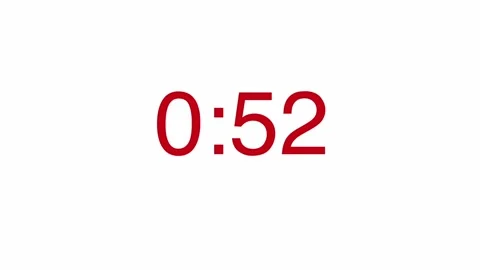 Countdown video from 1 minute to 0 minute timer animation. Stock Footage 277245111