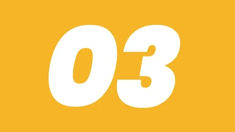 Countdown video 5 showcasing white number four on vibrant yellow backdrop. video Video stock 318839778