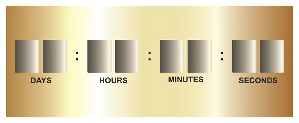 Countdown web site vector flat template digital clock timer - Vector Stock Illustration