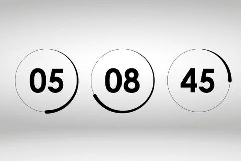 Countdown web site vector template Stock Illustration