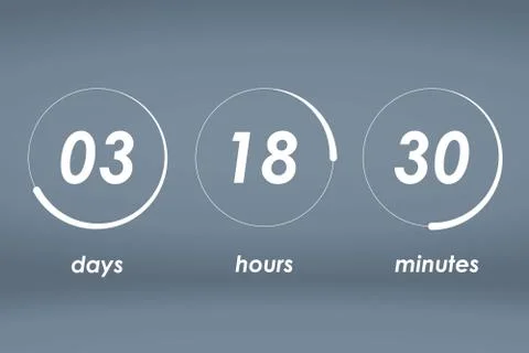 Countdown web site vector template イラスト素材