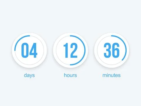 Countdown web timer clock vector Stock Illustration