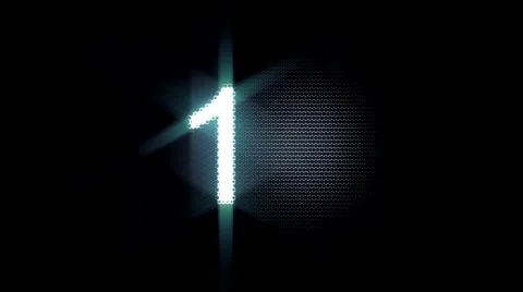 Countdown White on Black Pixelate Sparkle Stock Footage 41690895