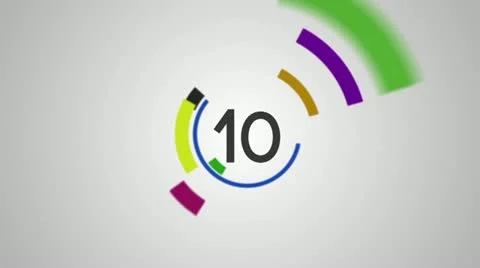 Countdown White 動画素材 21492366