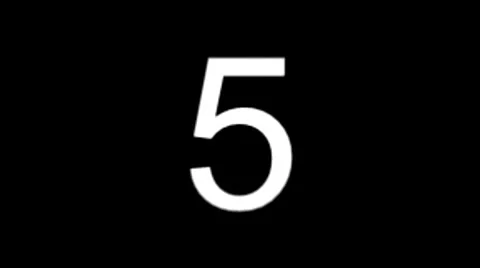 Countdown White Numbers on Black Background Stock Footage 41690890