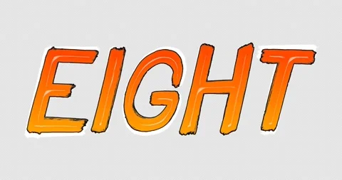 Countdown in Words from Ten to Zero with Alpha Channel. Italic Font Style. Stock Footage 158051429