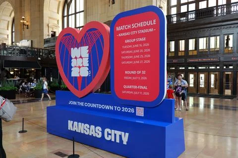 Countdown to World Cup 2026 Inside Union Station Stock-Fotos