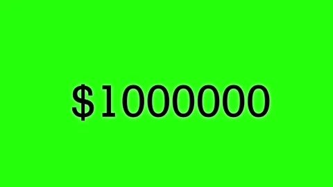Countdown from zero to one million dolla... | Stock Video | Pond5