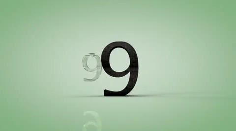 CountDown3D 23.976fps Stock Footage 12732391