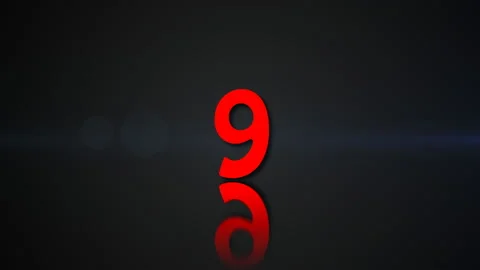 Counter with all numbers, countdown, 3d rendering background, computer Stock Footage 103434468