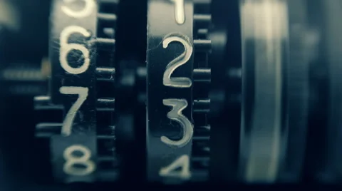 Counter of the audio cassette is rotating quickly. Macro. Time-lapse Stock Footage 59517415