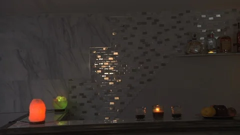 Counter Bar with nice lights. Stock Footage 111496545