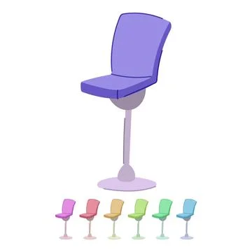 Counter bar stool vector cartoon graphic Stock Illustration