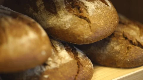 The counter with bread Stock Footage 74333138