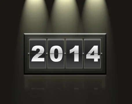 Counter calendar 2014. Stock Illustration