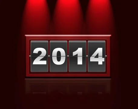 Counter calendar 2014. Stock Illustration