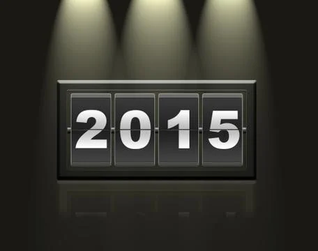 Counter calendar 2015. Stock Illustration