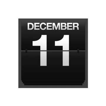 Counter calendar december 11. Stock Illustration