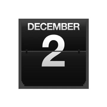 Counter calendar december 2. Stock Illustration
