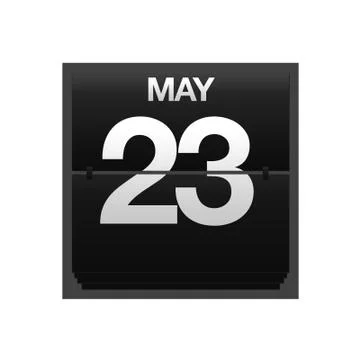 Counter calendar may 23. Stock Illustration