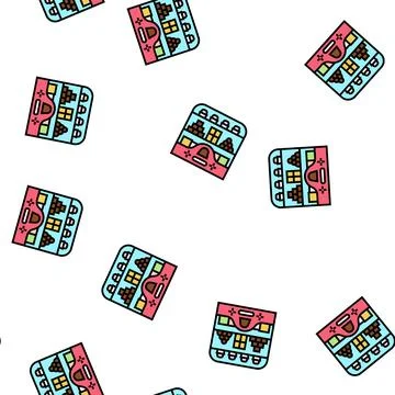 Counter candy shop vector seamless pattern Stock Illustration