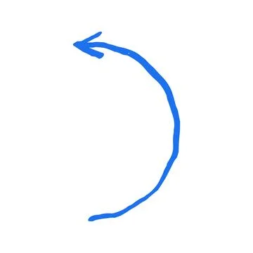 Counter Clockwise Circular Arrow Doodle Hand Drawn Vector Graphic Illustratio Stock Illustration