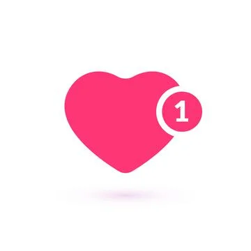 Like counter, comment follower and notification symbol Stock Illustration