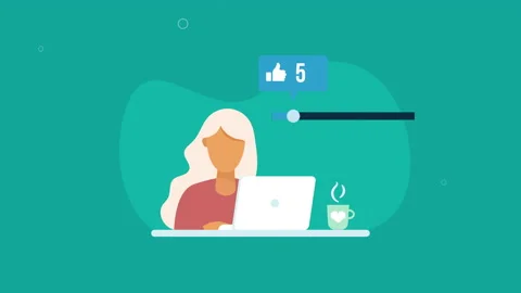 Like counter comment follower animation Video stock 178467808
