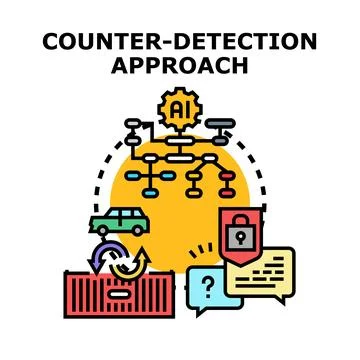 Counter detection approach using artificial intelligence technology Illustrazione stock