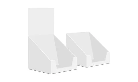 Counter Display Boxes Isolated on White Background, Side View Stock Illustration