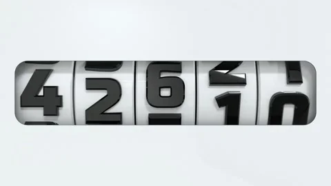 The counter display shows different numbers. Seamless loop. Stock Footage 141658062