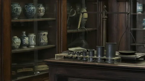 Counter of a former pharmacy Stock Footage 59567292