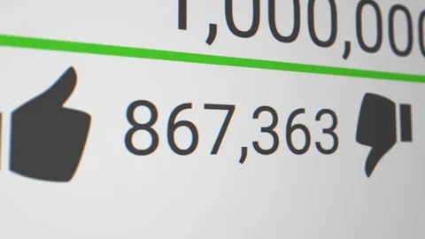 Counter With Growing Number of Likes Vídeo Stock 81697652