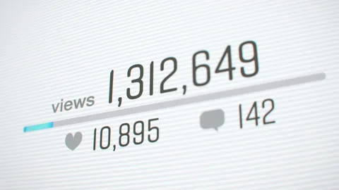 Counter increasing in social web Vídeos de archivo 103411386