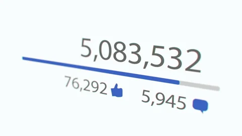 Counter increasing in social web Stock Footage 145148487