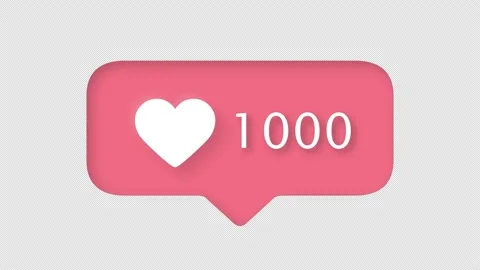 Like counter notification Social Media flat design 60fps animation alpha matte Stock Footage 164414282