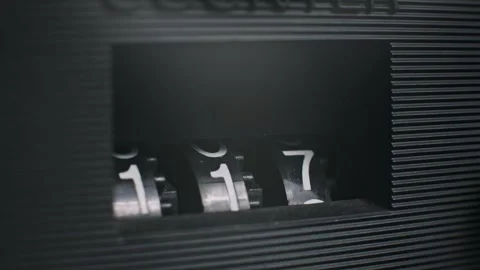 Counter Numbers Roll Upwards Stock Footage 303865306