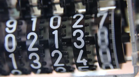 Counter with numbers that turned Видео 32008579