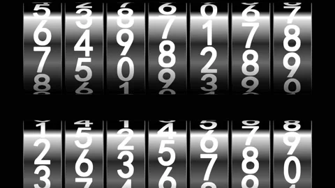 Counter rollers on black Stockbeeldmateriaal 92046357