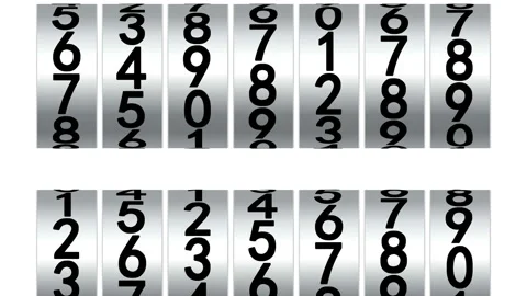 Counter rollers on white 動画素材 92047539